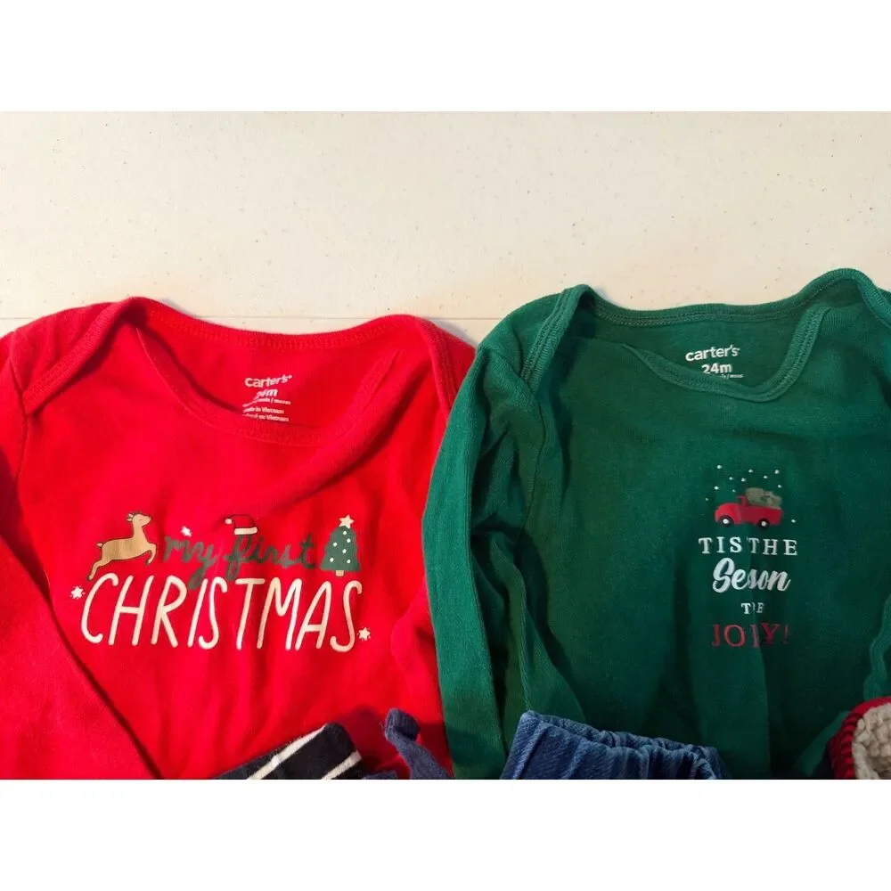 Carter's Baby Christmas Clothing Lot 24 months- 5 piece Holiday Outfit Bundle